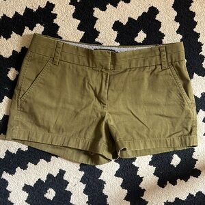 J Crew 3 inch chino short size 6 green